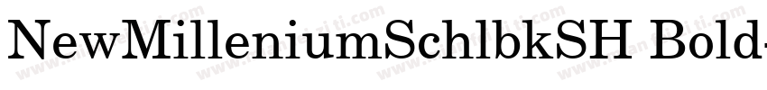 NewMilleniumSchlbkSH Bold字体转换